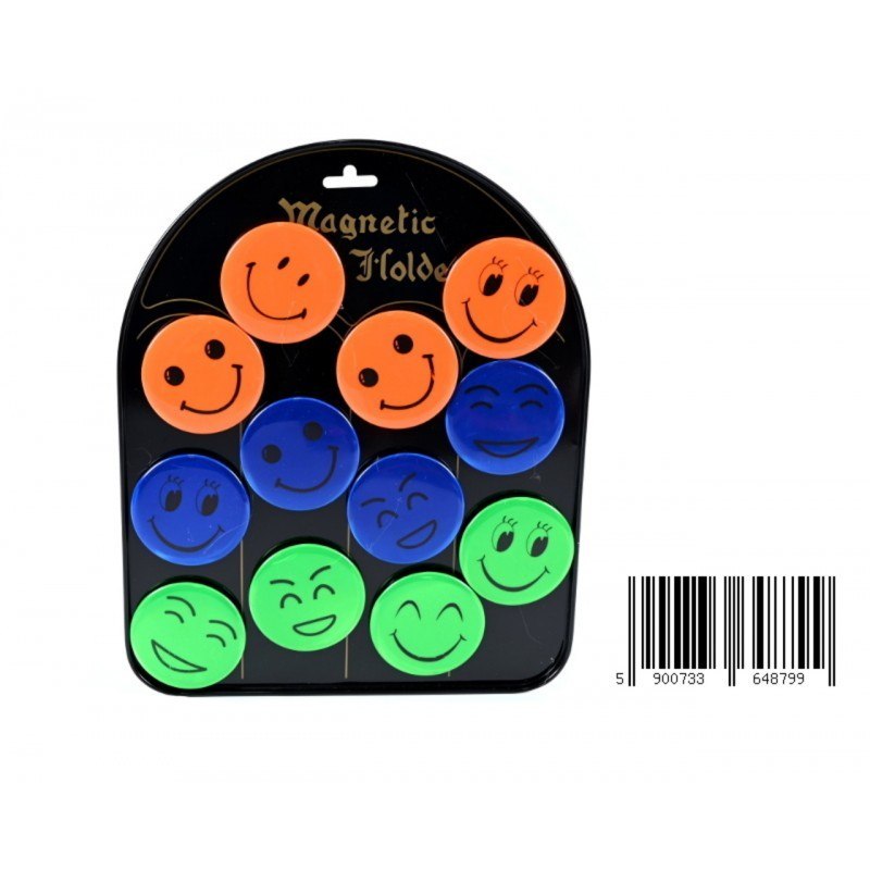 REFLECTIVE MAGNET SMILE TRAY PACK 12 PCS. MIDEX KD1743 MID TOYS